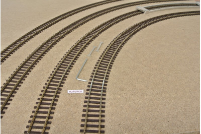 HO/PE/R438, Arched Track Laying Template for laying Flex Track TT KUEHN, 1pcs