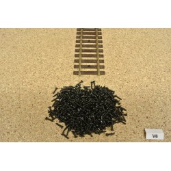 V6/250, Micro screws for fastening of tracks H0, 1,2x6mm, black, roundhead, 250pcs