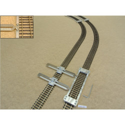 HO/P/L150/C1, Track Laying Template Straight 150mm for Flex Track HO PIKO + 2 adjustable couplings