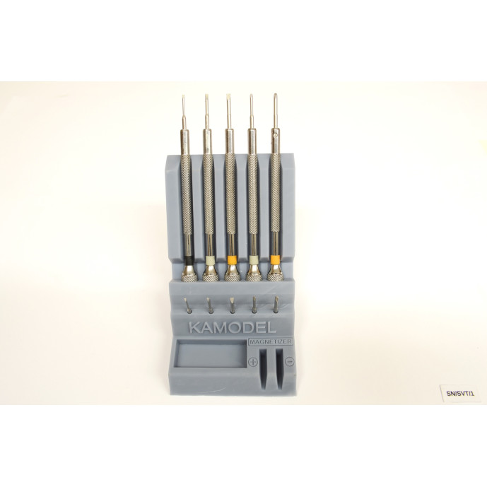 SN/SVT/1, Set of precision micro screwdrivers SVT with stand - 5pcs screwdrivers, 5pcs spare bits