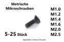 MS2 - Metric micro screws Ø1.0-2.0mm, 5 or 25 pcs