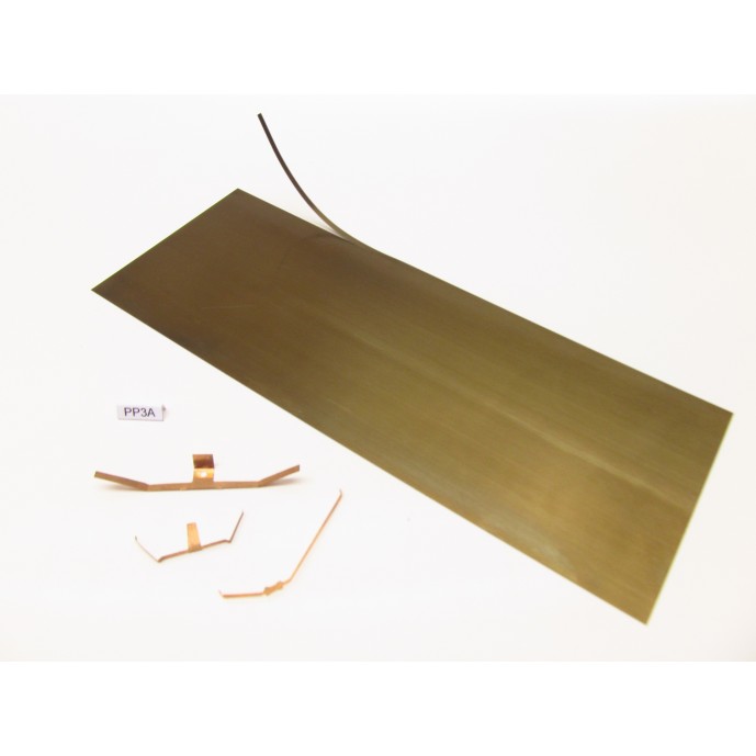 PP3A, Special metal spring hardened sheet for making contacts, 70x180mm